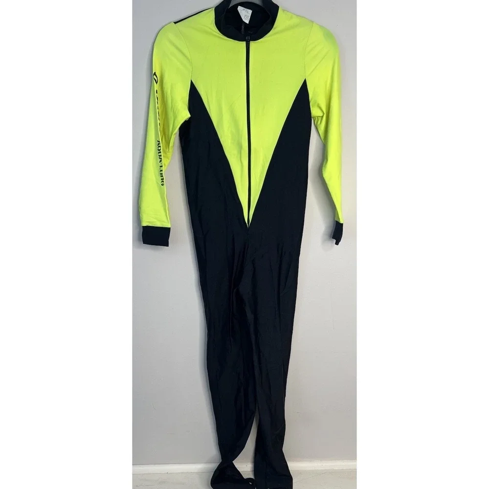 Vintage 1990s US Divers‎ Aqua Lung Dive Skin Youth Large 18/20 Neon USA